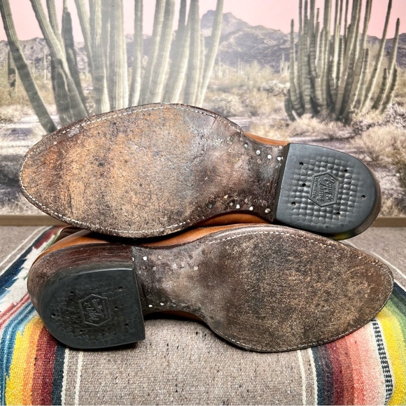 Men’s Tony Lama Leather Western Cowboy Boots - Picture 7 of 8